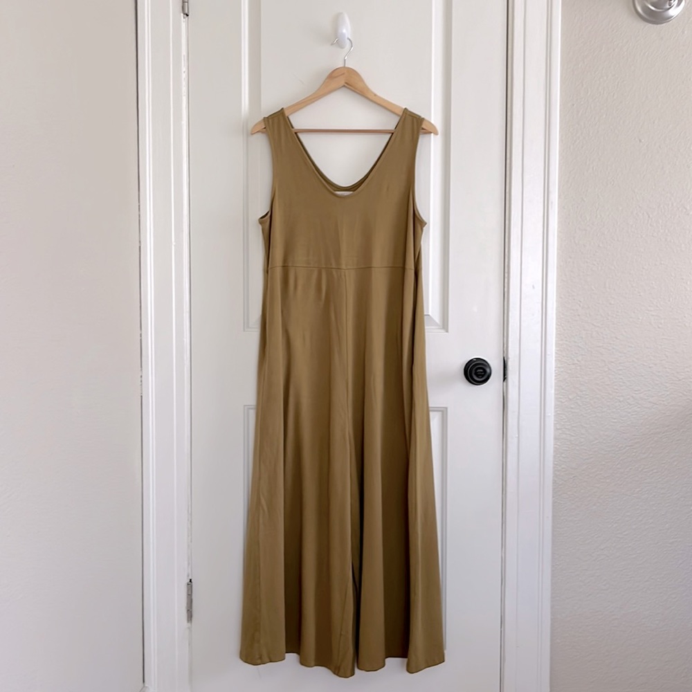 NWOT Mien Lakeside Wide Leg Jumpsuit in Antique Bronze | XL